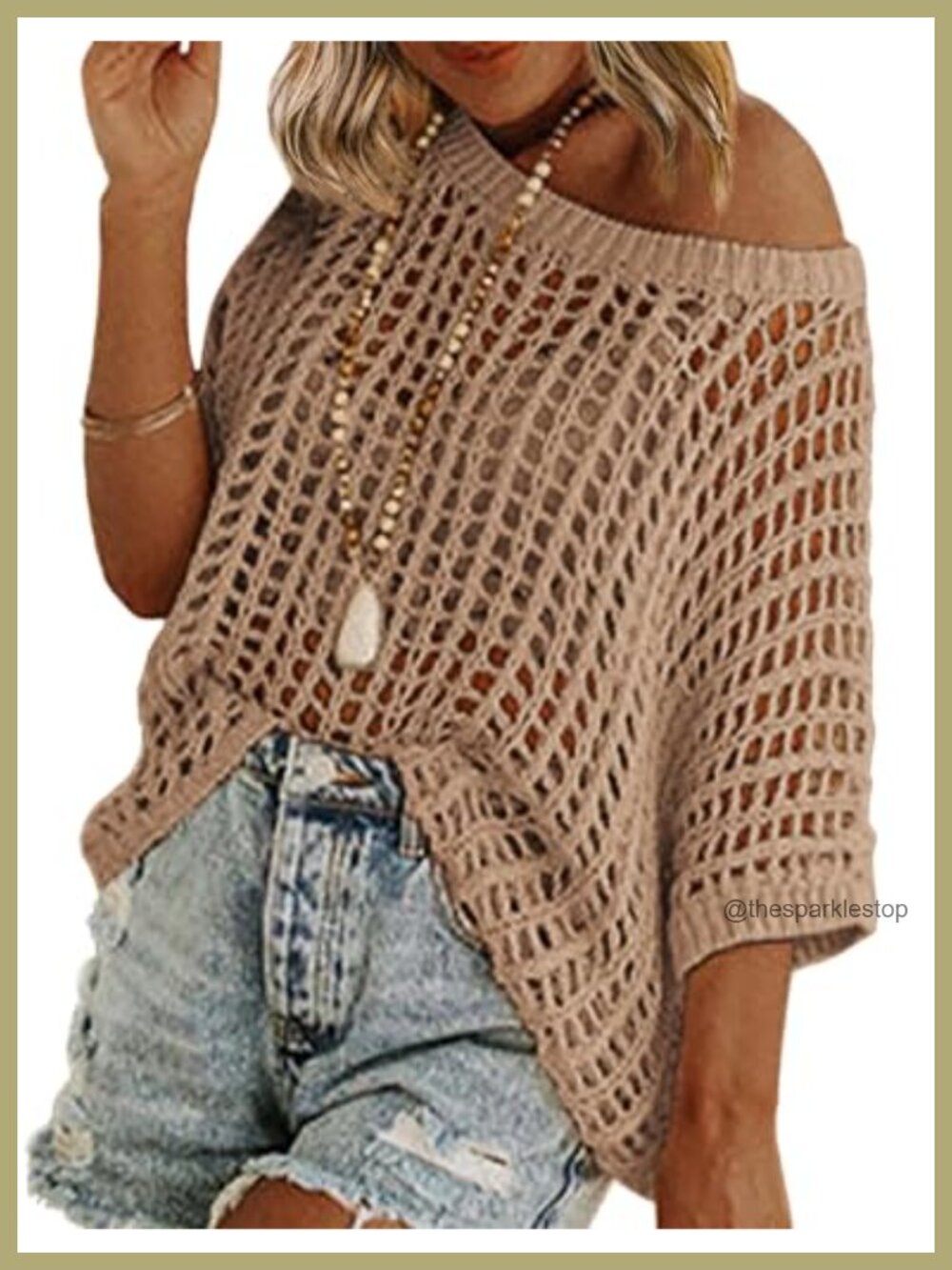Zeagoo Short Sleeve Crochet Sweater Lightweight Summer Top Beach Cover Up Loose - Picture 1 of 4